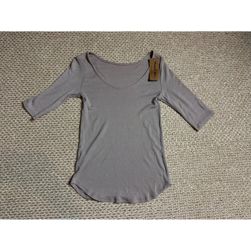 NWT Michael Stars Shine Scoop Neck Anthropologie academia quiet luxury top NEW